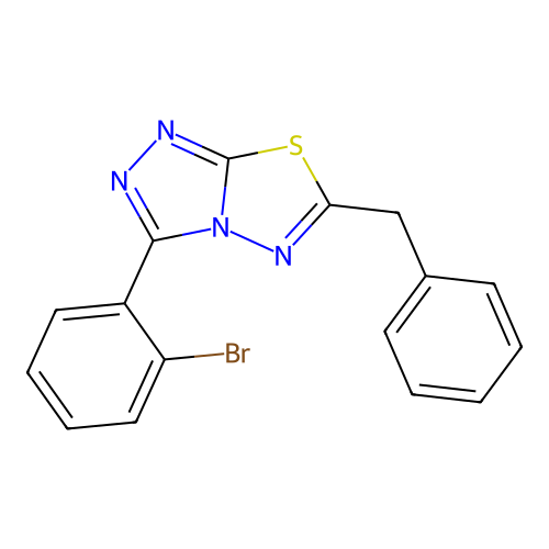 6-Benzyl-3-(2-bromophenyl)[1,2,4]triazolo[3,4-b][1,3,4]thiadiazole structure