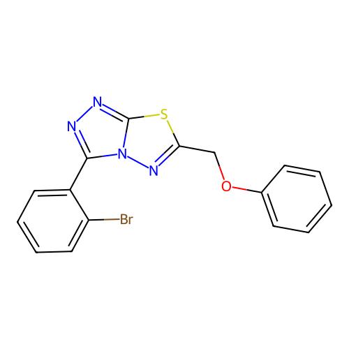 3-(2-Bromophenyl)-6-(phenoxymethyl)-[1,2,4]triazolo[3,4-b][1,3,4]thiadiazole structure