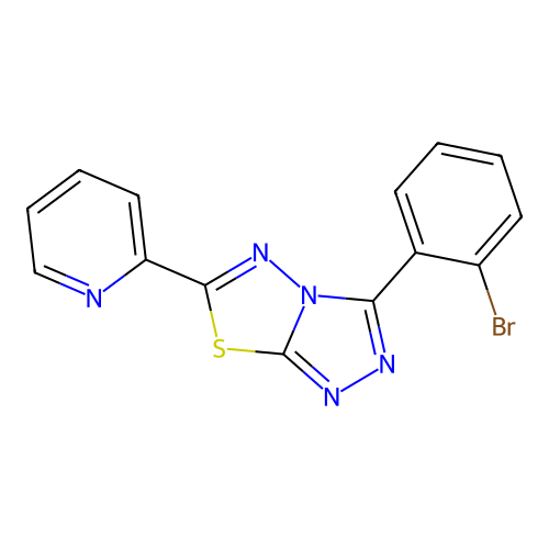 3-(2-Bromophenyl)-6-pyridin-2-yl-[1,2,4]triazolo[3,4-b][1,3,4]thiadiazole structure