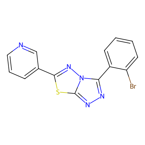3-(2-Bromophenyl)-6-pyridin-3-yl-[1,2,4]triazolo[3,4-b][1,3,4]thiadiazole structure