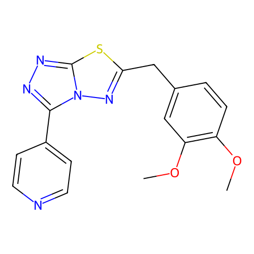 6-(3,4-Dimethoxybenzyl)-3-(4-pyridinyl)[1,2,4]triazolo[3,4-b][1,3,4]thiadiazole structure
