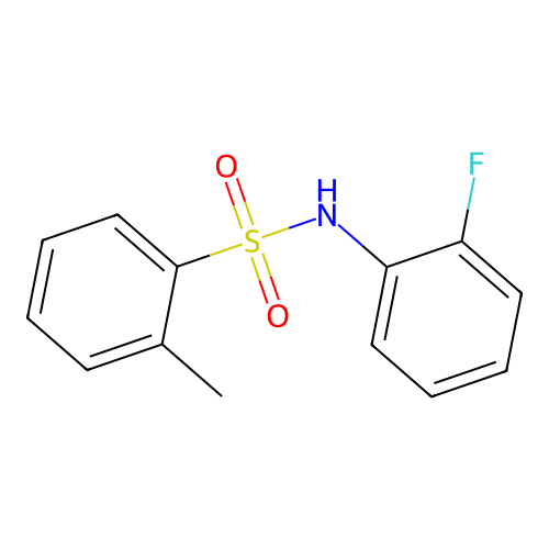 N-(2-fluorophenyl)-2-methylbenzenesulfonamide structure