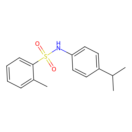 2-methyl-N-(4-propan-2-ylphenyl)benzenesulfonamide structure