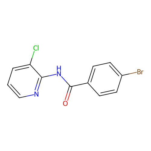 4-bromo-N-(3-chloropyridin-2-yl)benzamide structure