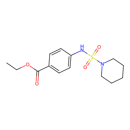 Ethyl 4-[(piperidylsulfonyl)amino]benzoate structure