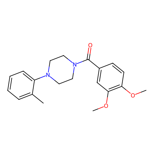 1-(3,4-Dimethoxybenzoyl)-4-(2-methylphenyl)piperazine structure