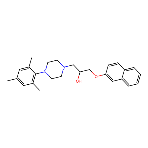 1-(4-Mesityl-1-piperazinyl)-3-(2-naphthyloxy)-2-propanol structure