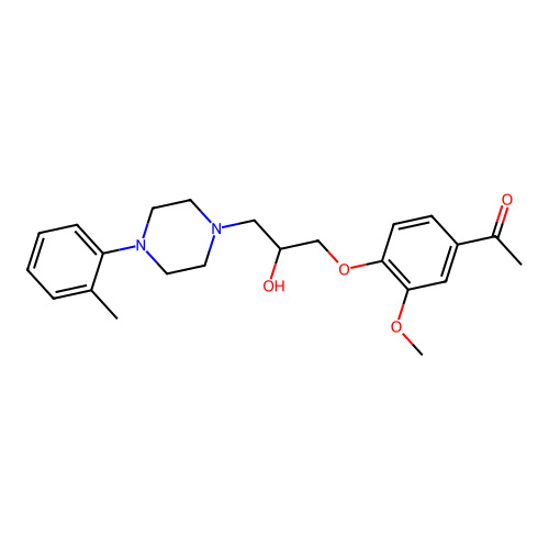1-(4-(2-Hydroxy-3-(4-(o-tolyl)piperazin-1-yl)propoxy)-3-methoxyphenyl)ethanone structure