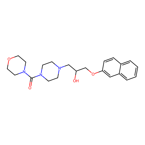 1-[4-(4-Morpholinylcarbonyl)-1-piperazinyl]-3-(2-naphthyloxy)-2-propanol structure