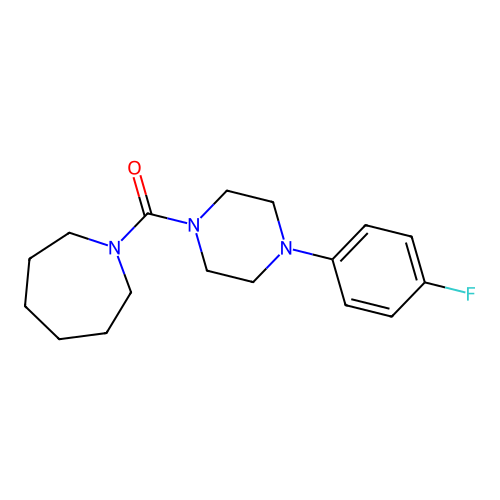 1-[4-(4-Fluorophenyl)piperazine-1-carbonyl]azepane structure