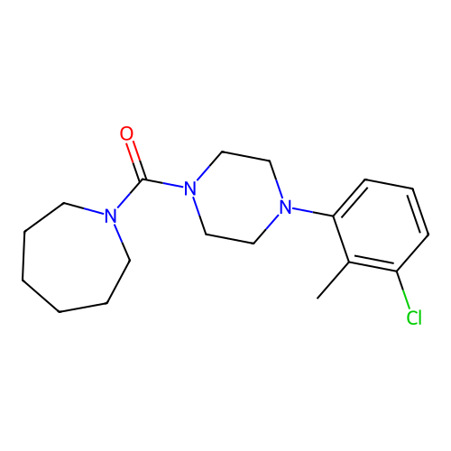 1-[4-(3-Chloro-2-methylphenyl)piperazine-1-carbonyl]azepane structure