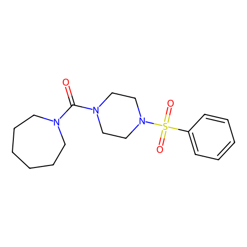 1-{[4-(Phenylsulfonyl)-1-piperazinyl]carbonyl}azepane structure