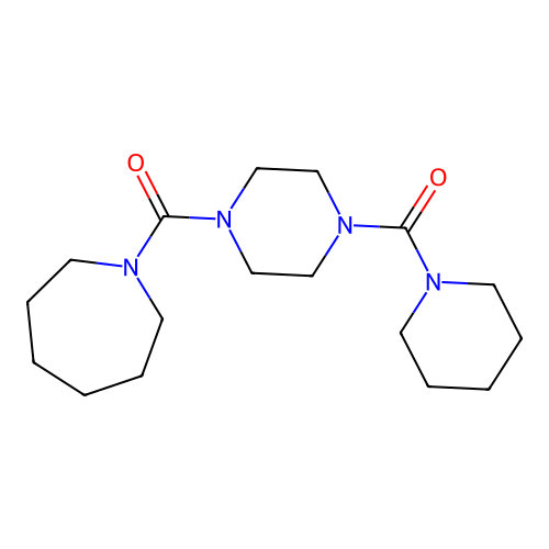 1-{[4-(1-Piperidinylcarbonyl)-1-piperazinyl]carbonyl}azepane structure
