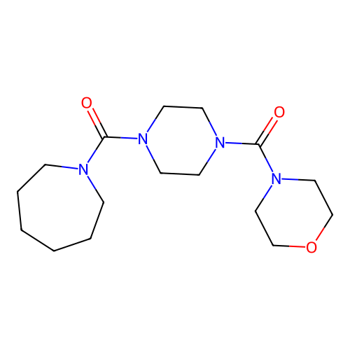 1-{[4-(4-Morpholinylcarbonyl)-1-piperazinyl]carbonyl}azepane structure