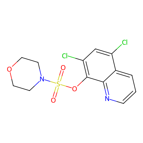 (5,7-Dichloroquinolin-8-yl) morpholine-4-sulfonate structure