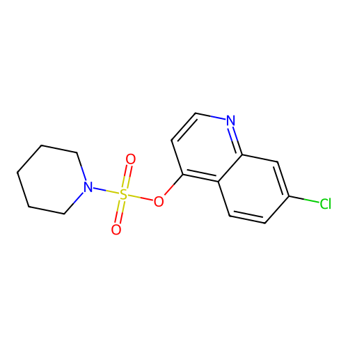 7-Chloroquinolin-4-yl piperidine-1-sulfonate structure