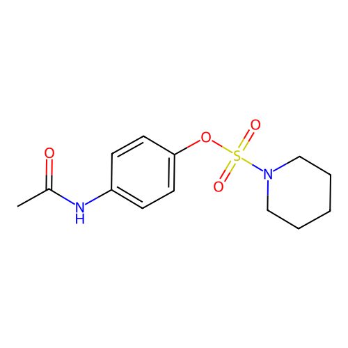 4-Acetamidophenyl piperidine-1-sulfonate structure