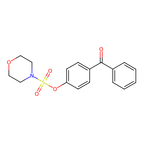 (4-Benzoylphenyl) morpholine-4-sulfonate structure