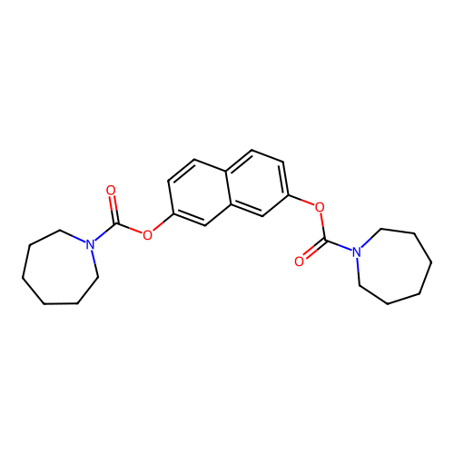 7-[(1-Azepanylcarbonyl)oxy]-2-naphthyl 1-azepanecarboxylate structure
