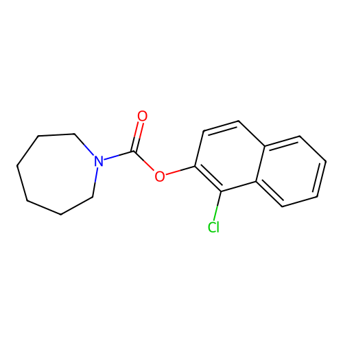 1-Chloro-2-naphthyl 1-azepanecarboxylate structure