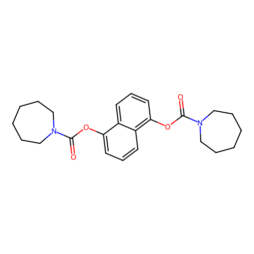 5-[(1-Azepanylcarbonyl)oxy]-1-naphthyl 1-azepanecarboxylate structure