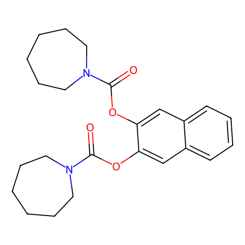 3-[(1-Azepanylcarbonyl)oxy]-2-naphthyl 1-azepanecarboxylate structure