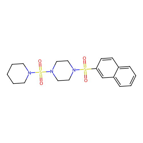 1-(2-Naphthylsulfonyl)-4-(1-piperidinylsulfonyl)piperazine structure
