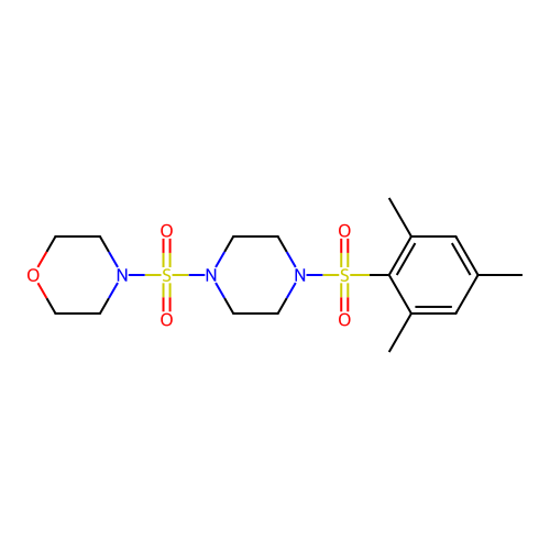 4-((4-(Mesitylsulfonyl)piperazin-1-yl)sulfonyl)morpholine structure