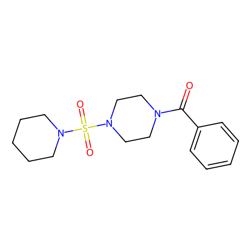 1-Benzoyl-4-(1-piperidinylsulfonyl)piperazine structure