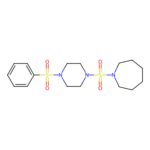 1-(4-Benzenesulfonyl-piperazine-1-sulfonyl)-azepane structure