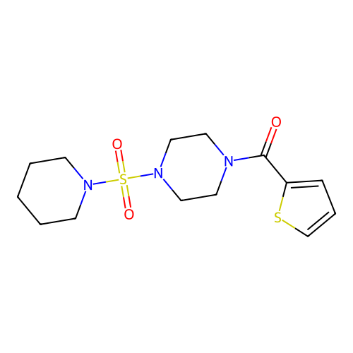1-(1-Piperidinylsulfonyl)-4-(2-thienylcarbonyl)piperazine structure