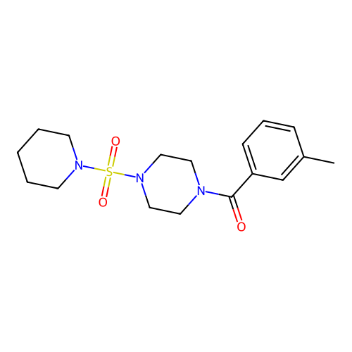 (4-(Piperidin-1-ylsulfonyl)piperazin-1-yl)(m-tolyl)methanone structure