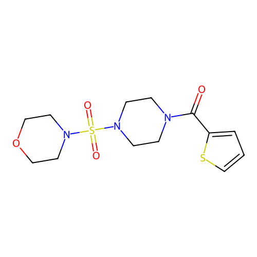 (4-(Morpholinosulfonyl)piperazin-1-yl)(thiophen-2-yl)methanone structure