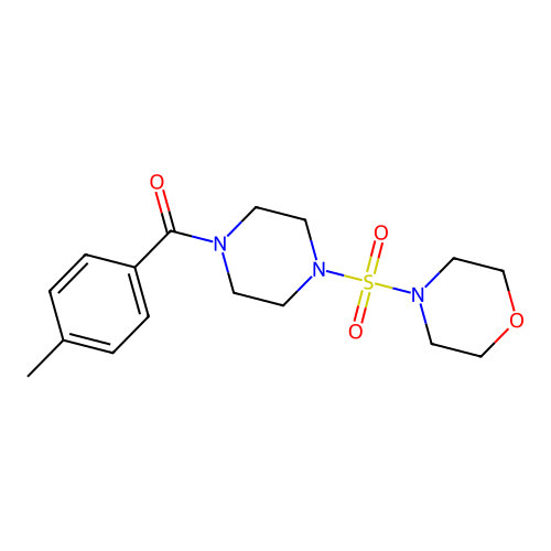 (4-(Morpholinosulfonyl)piperazin-1-yl)(p-tolyl)methanone structure