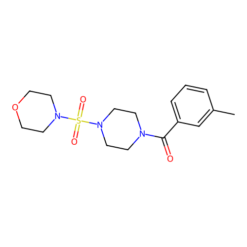 (4-(Morpholinosulfonyl)piperazin-1-yl)(m-tolyl)methanone structure