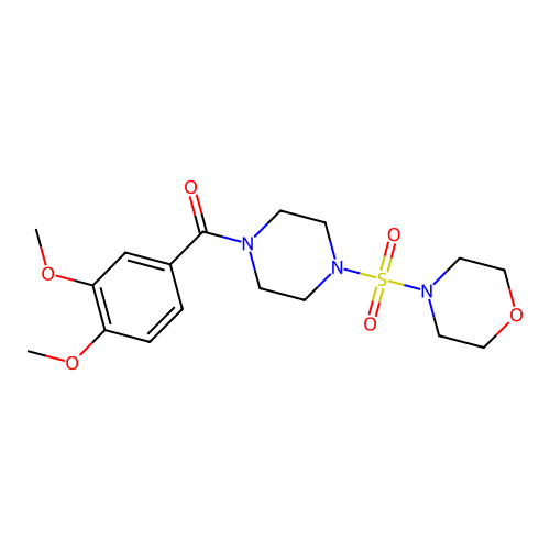 4-{[4-(3,4-Dimethoxybenzoyl)-1-piperazinyl]sulfonyl}morpholine structure