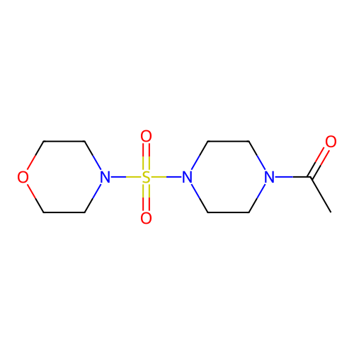 1-Acetyl-4-(morpholin-4-ylsulfonyl)piperazine structure