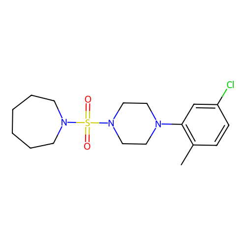 1-((4-(5-Chloro-2-methylphenyl)piperazin-1-yl)sulfonyl)azepane structure