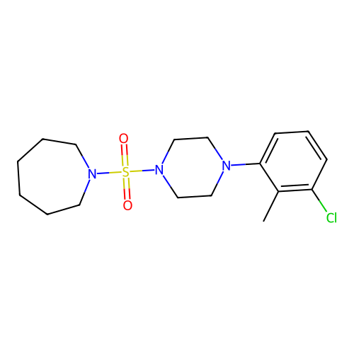 1-((4-(3-Chloro-2-methylphenyl)piperazin-1-yl)sulfonyl)azepane structure