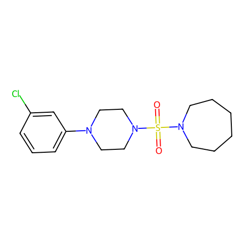 1-((4-(3-Chlorophenyl)piperazin-1-yl)sulfonyl)azepane structure