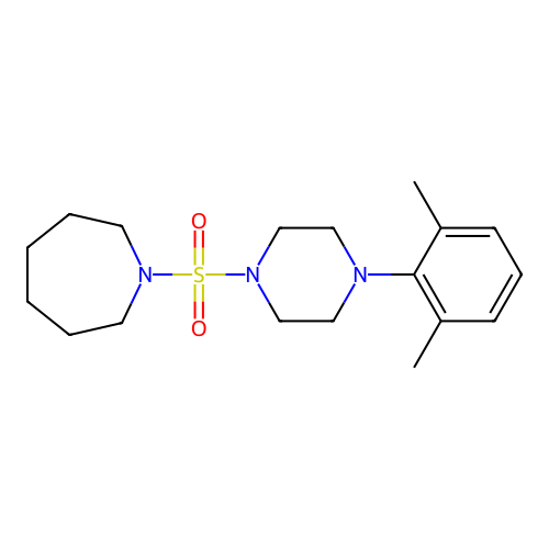 1-((4-(2,6-Dimethylphenyl)piperazin-1-yl)sulfonyl)azepane structure