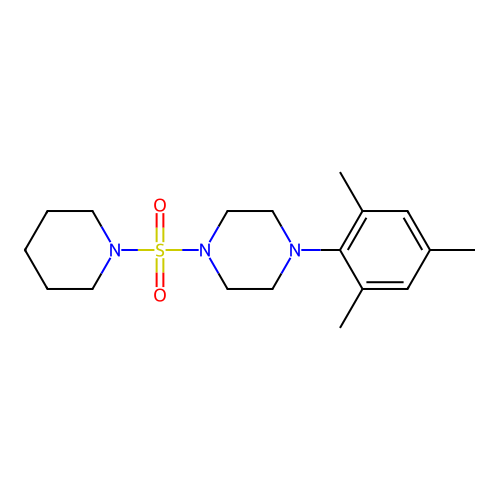 1-Mesityl-4-(1-piperidinylsulfonyl)piperazine structure