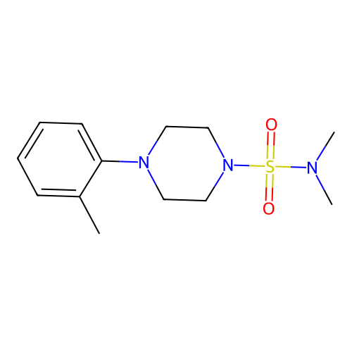 N,N-dimethyl-4-(2-methylphenyl)piperazine-1-sulfonamide structure