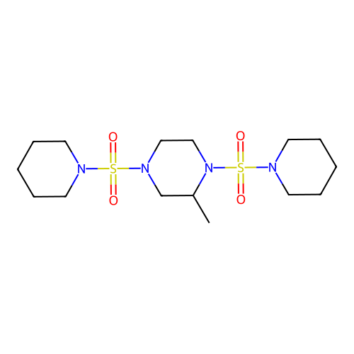 2-Methyl-1,4-bis(piperidin-1-ylsulfonyl)piperazine structure