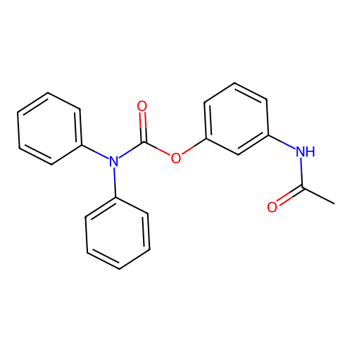 3-(Acetylamino)phenyl diphenylcarbamate structure