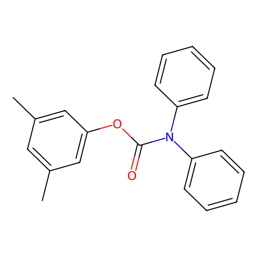 3,5-Dimethylphenyl diphenylcarbamate structure