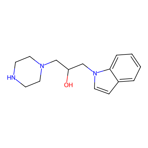 1-Indol-1-yl-3-piperazin-1-yl-propan-2-ol structure