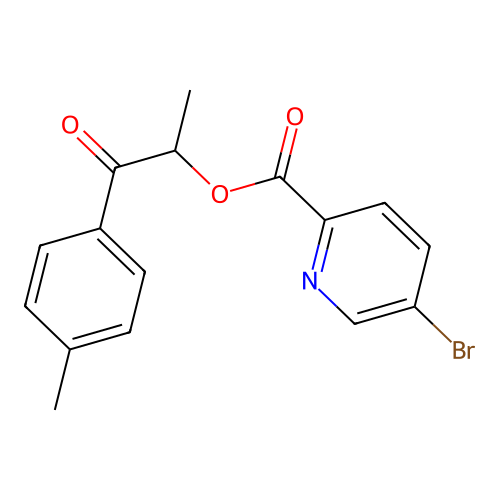 1-(4-Methylphenyl)-1-oxopropan-2-yl 5-bromopyridine-2-carboxylate structure