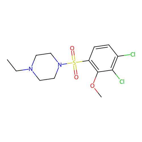 1-(3,4-Dichloro-2-methoxyphenyl)sulfonyl-4-ethylpiperazine structure