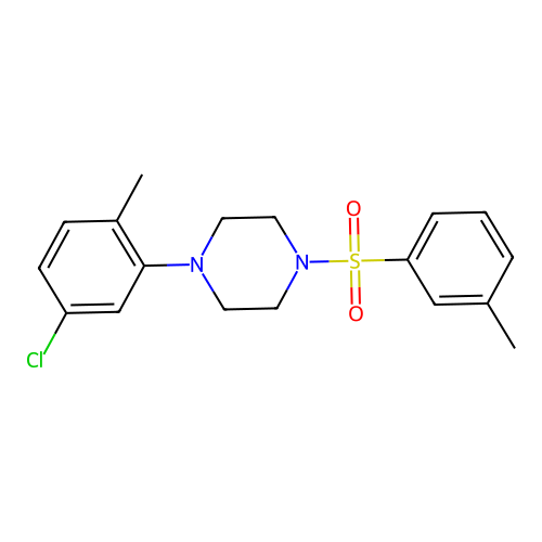 1-(5-Chloro-2-methylphenyl)-4-(3-methylphenyl)sulfonylpiperazine structure